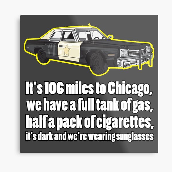 blues brothers bluesmobile movie tv Metal Print