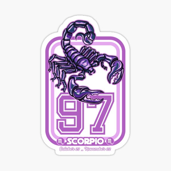 Scorpio Born 1997 Zodiac star sign horoscope Astrology Sticker