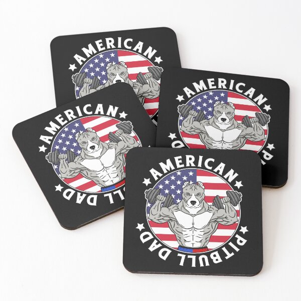 Item preview, Funny American Pitbull Dad USA flag Pitbull lover Dog Owner Dad Gift designed and sold by JUSTBEELEGANT.