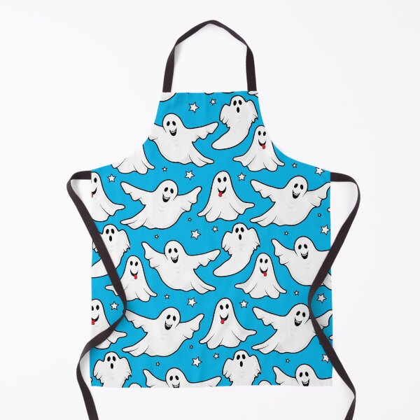 Item preview, Funny Halloween Ghost Doodle Pattern on Blue designed and sold by CreativeBridge.