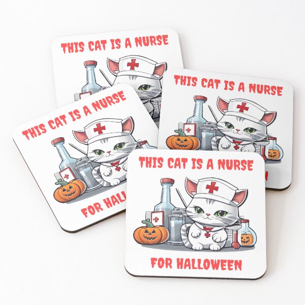 Item preview, This Cat is a Nurse for Halloween designed and sold by BlackCatCorner.