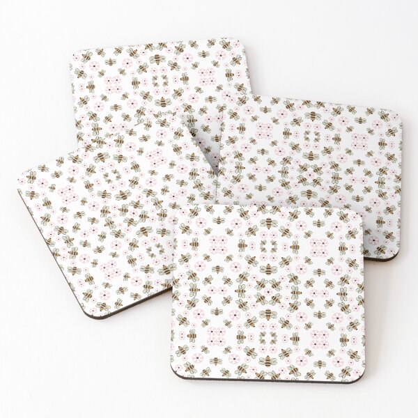 Item preview, Bees and Flowers small pattern designed and sold by OaktreeStudio.