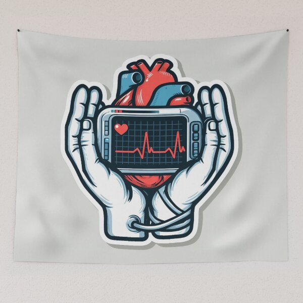 Item preview, Heart Monitor and Hands designed and sold by attpavitra.