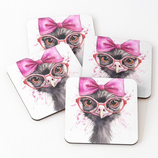 Item preview, Ostrich with pink bow designed and sold by GoDesign1.