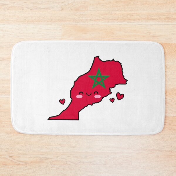 Item preview, Morocco Flag Map Smile with Love designed and sold by pixelsparkzone.