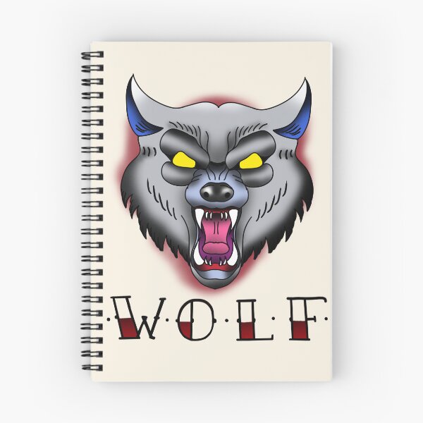 Item preview, Traditional Angry Wolf Tattoo Design designed and sold by pinkart666.