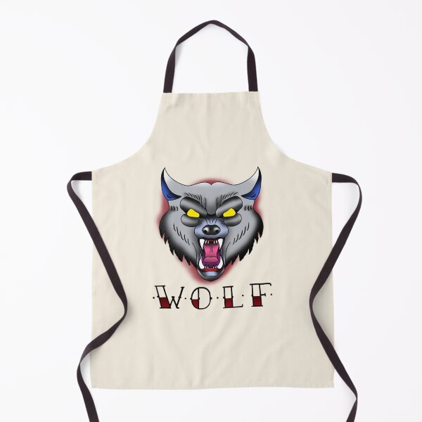 Item preview, Traditional Angry Wolf Tattoo Design designed and sold by pinkart666.