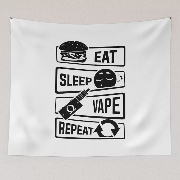 Item preview, Eat Sleep Vape Repeat - Vaping Vapor Subohm Liquid designed and sold by anziehend.