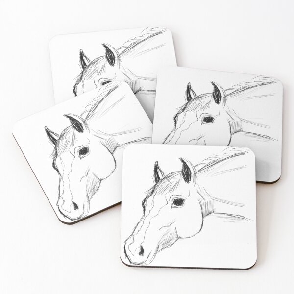Item preview, Horse Head Sketch Illustration Drawing designed and sold by Enchantedbox.