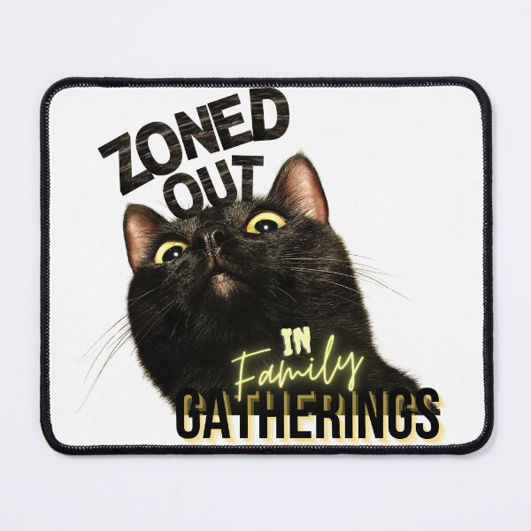 Item preview, Black Cat Zoning- zoned out in thanksgiving gatherings meme funny costume designed and sold by Swagmode.