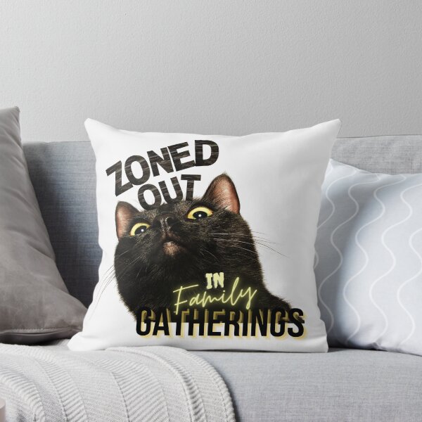 Item preview, Black Cat Zoning- zoned out in thanksgiving gatherings meme funny costume designed and sold by Swagmode.