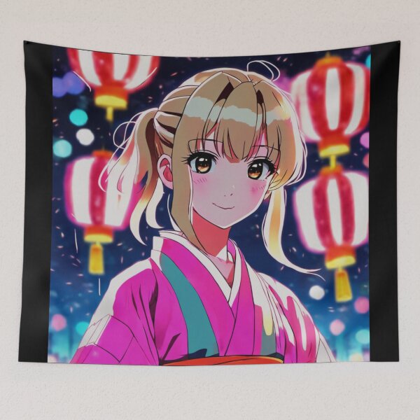 Item preview, Blonde girl on festival night designed and sold by chrismaecanes.