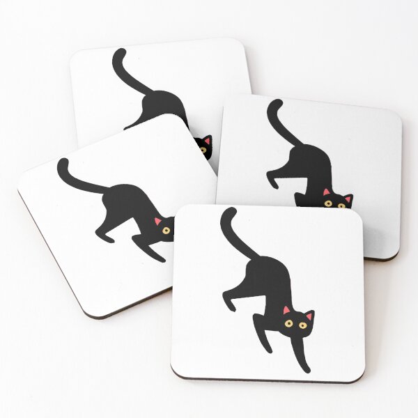 Item preview, Black cat jump designed and sold by ratchawoot.