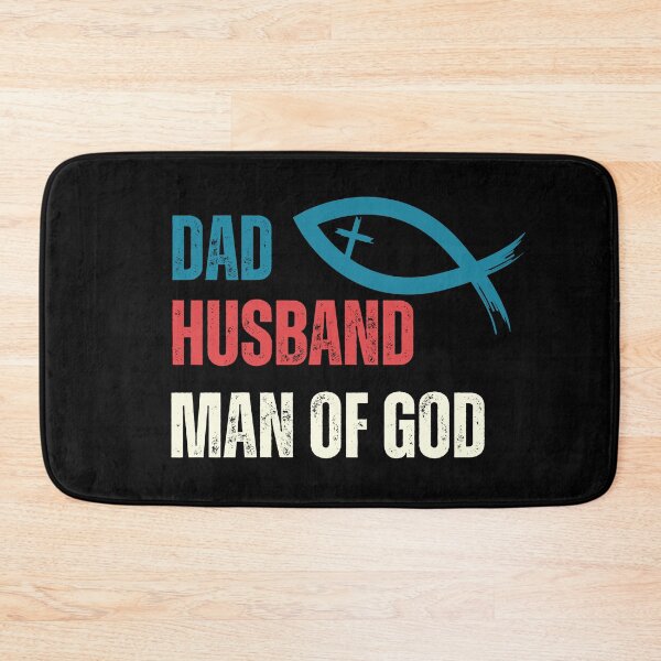 Item preview, Dad Husband Man of God with Jesus Fish or The Ichthys Symbol - Christian designed and sold by elvisg03.