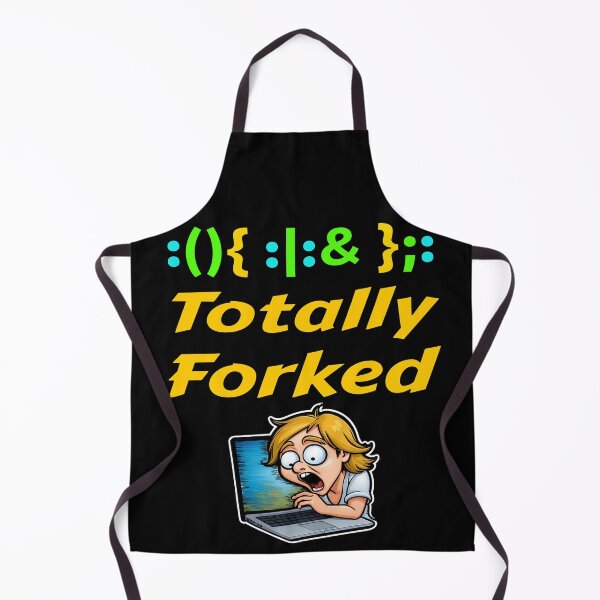 Item preview, Totally Forked :(){ :|:& };: Linux Humour designed and sold by Image-Caption.