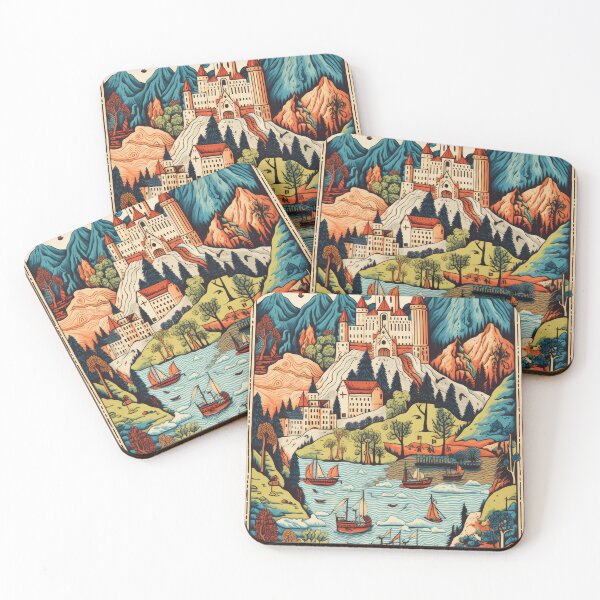 Item preview, Medieval Page Landscape Illustration designed and sold by VisionDuke.