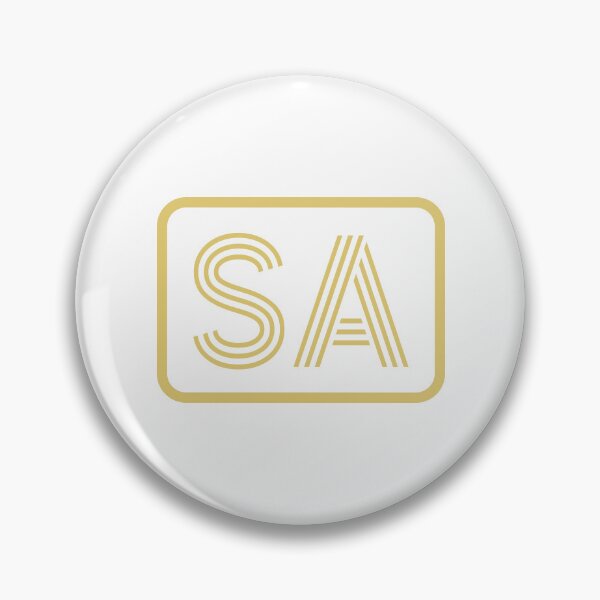 Artikelvorschau, SA-Initialen goldene geometrische Buchstaben entworfen und verkauft von Jeallan Designs.