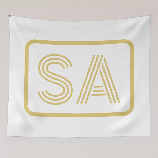 Item preview, SA Initials Gold Geometric Letters designed and sold by Jeallan Designs.