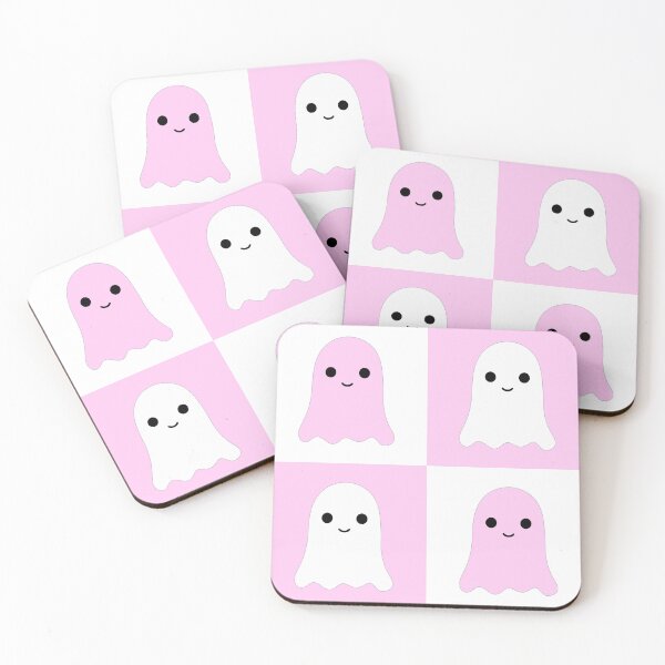 Item preview, Pink Ghosts White Ghosts Checkered Pattern designed and sold by MaisiePumpkin.