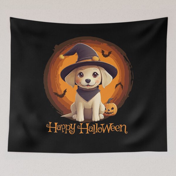 Item preview, Cute Labrador in Witch Hat designed and sold by ElCrocodel.