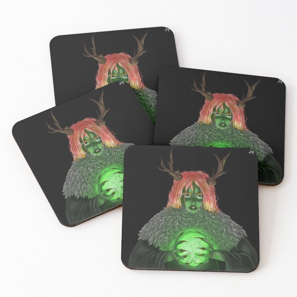 Item preview, Witch with skull designed and sold by Nekograph.