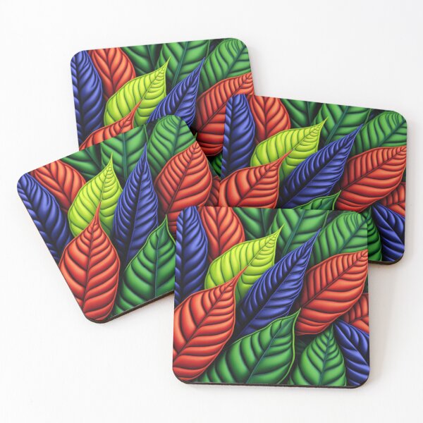 Item preview, Brightly Coloured Leaves Pattern designed and sold by likbatonboot.