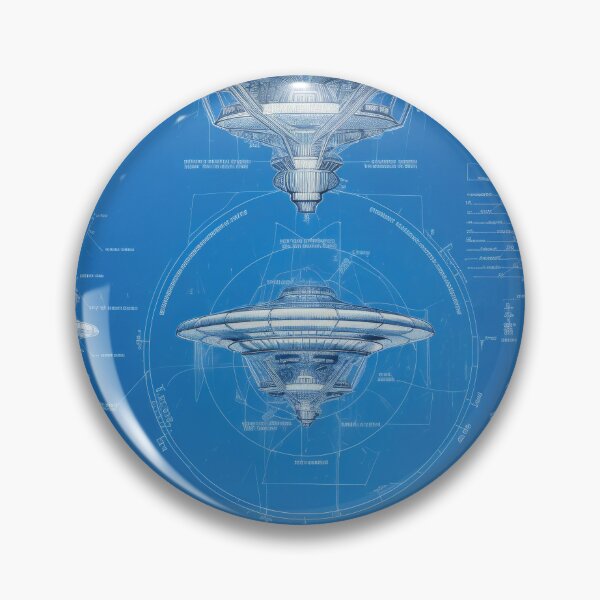 Item preview, Intergalactic Blueprint: Vintage UFO Design designed and sold by VisionDuke.