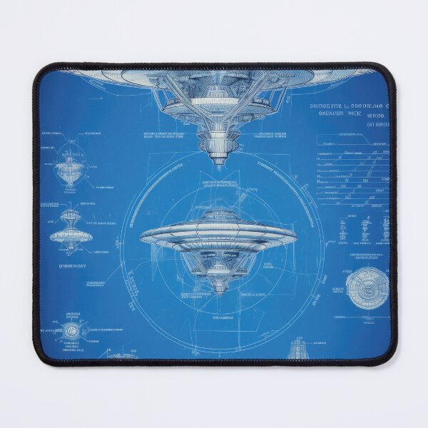 Item preview, Intergalactic Blueprint: Vintage UFO Design designed and sold by VisionDuke.