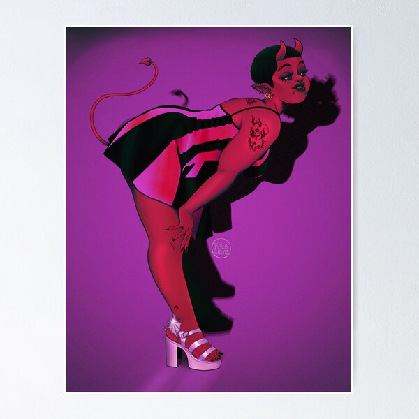 Pay Me Devil Pop Art Girl Lingerie Print Wall Art – Art Lab Candy