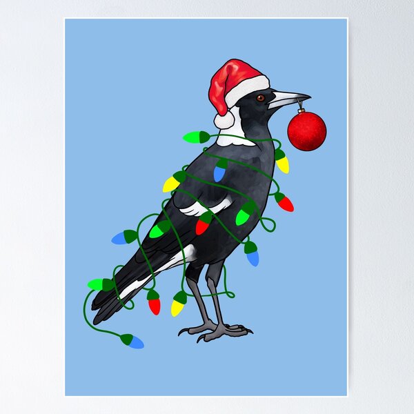 Item preview, Extra Festive Magpie designed and sold by Meowmaddie.