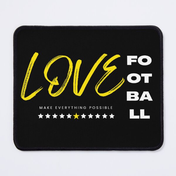 Item preview, Love football yellow designed and sold by Grafixfun.