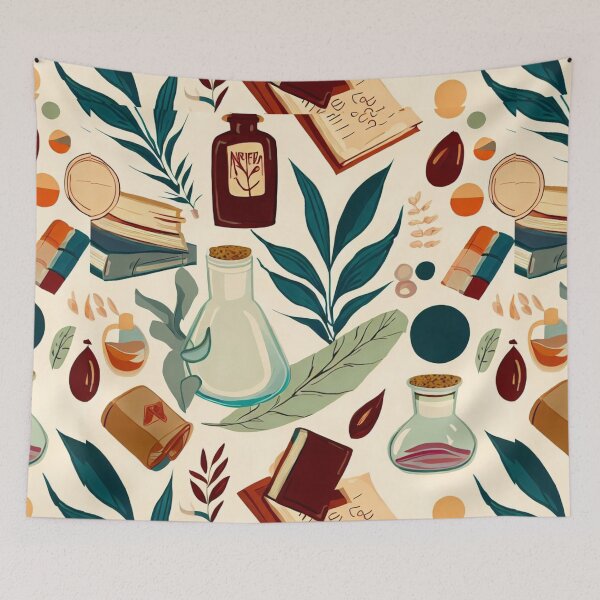 Item preview, Books, Plants, and Medicine: A Nature-Inspired Collage designed and sold by attpavitra.