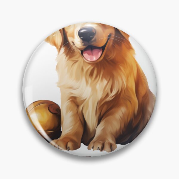 Item preview, Golden Retriever fetching ball designed and sold by PhotoRK.