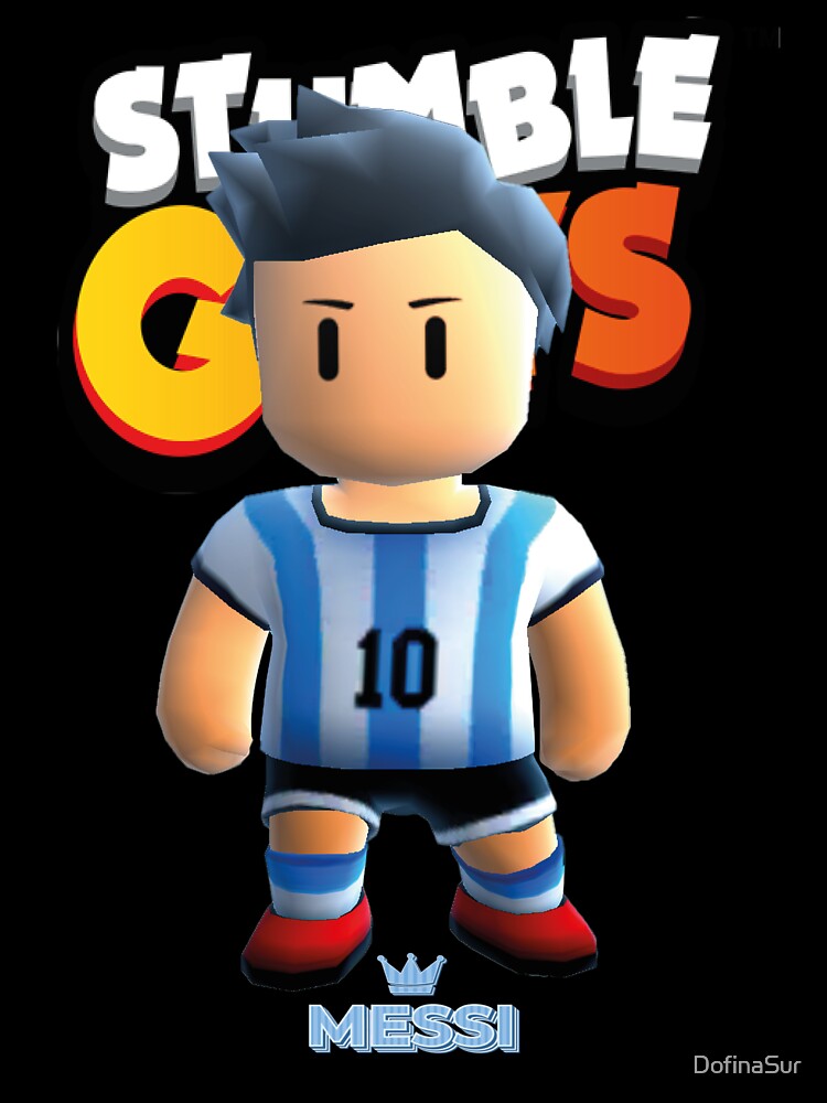 Messi stumble guys Kids T-Shirt by DofinaSur