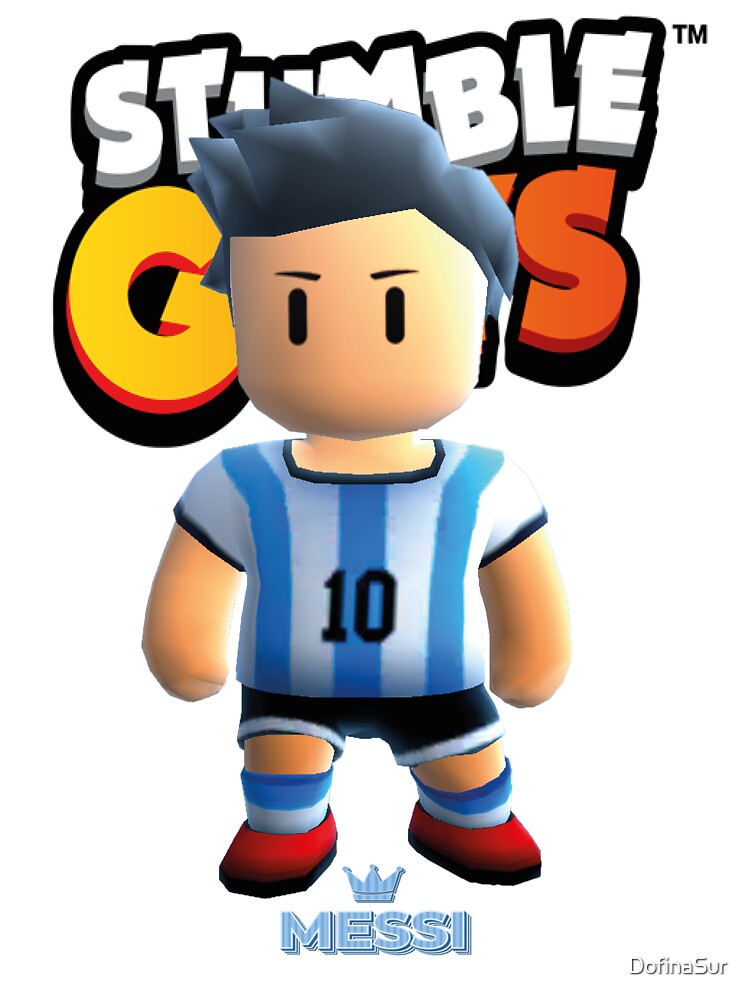 Messi stumble guys Kids T-Shirt by DofinaSur