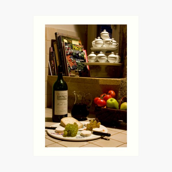 Un verre de vin rouge? A glass of red wine? Art Print