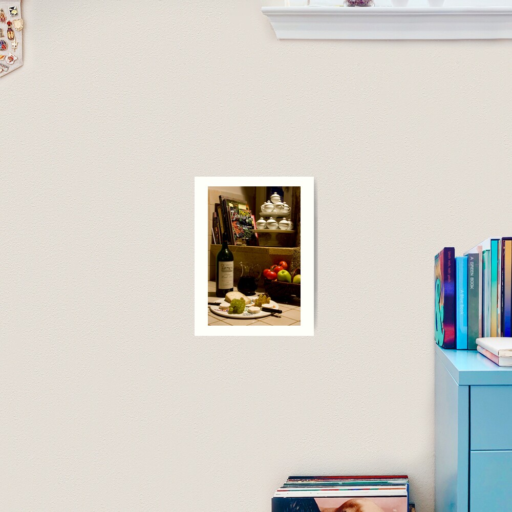 Un verre de vin rouge? A glass of red wine? Art Print