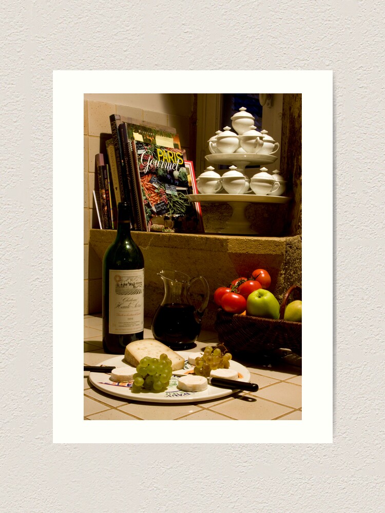 Alternate view of Un verre de vin rouge? A glass of red wine? Art Print