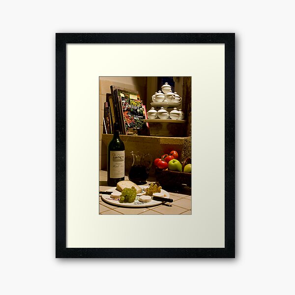 Un verre de vin rouge? A glass of red wine? Framed Art Print