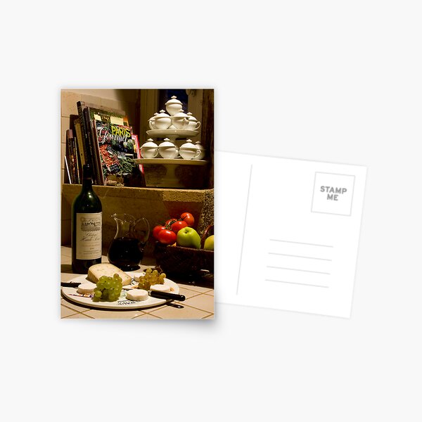 Un verre de vin rouge? A glass of red wine? Postcard