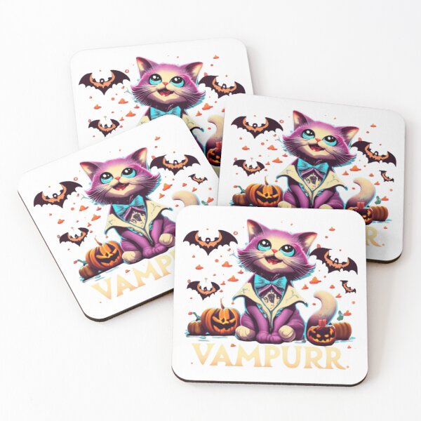 Item preview, VAMPURR - Cat-tastic Halloween Tee designed and sold by HalloweenHQ.