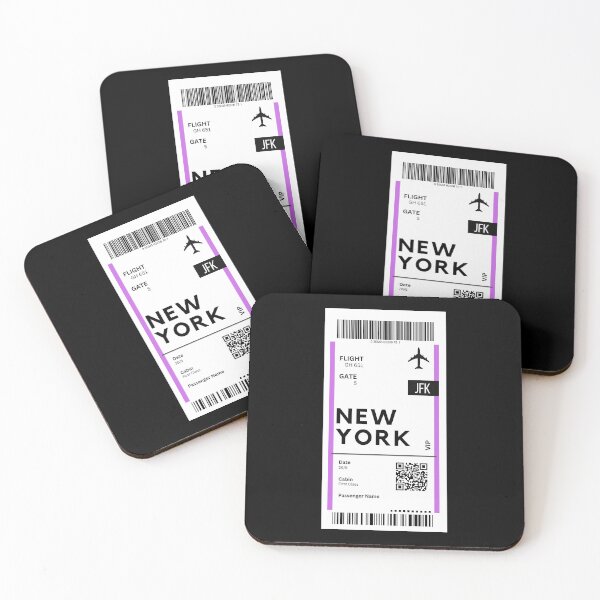 Item preview, New York - USA Airplane Boarding Pass designed and sold by RoamInk.