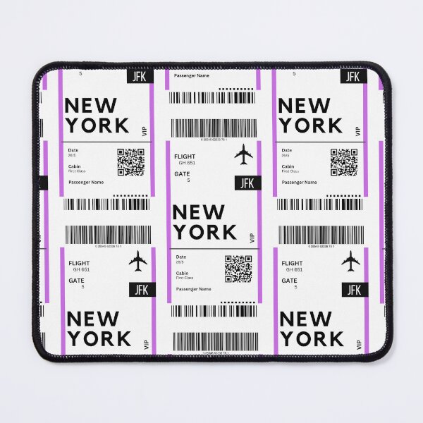 Item preview, New York - USA Airplane Boarding Pass designed and sold by RoamInk.