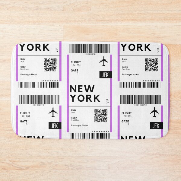Item preview, New York - USA Airplane Boarding Pass designed and sold by RoamInk.