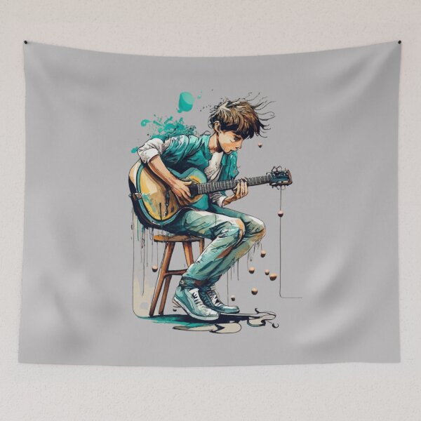Item preview, Boy Playing the Guitar designed and sold by Sketch-Shack.