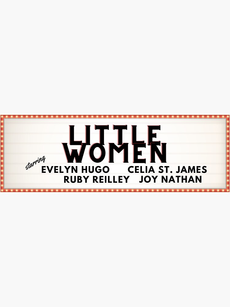 The Seven Husbands Of Evelyn Hugo Little Women 60s Movie Poster Sticker for  Sale by irrelephantph