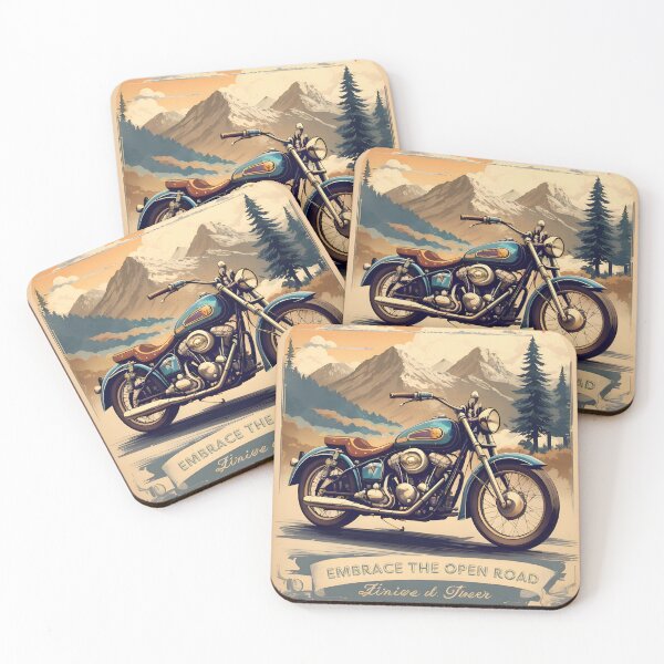 Item preview, Vintage Motorcycle Poster: Ride Free - Ride Far designed and sold by Ceemko's Vintage Corner.