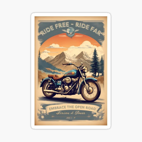 Stickers Harley Davidson Ride Free