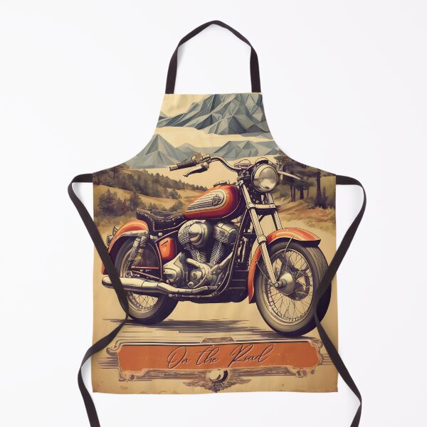 Item preview, Vintage Motorcycle Poster: Free Spirit on the Road designed and sold by Ceemko's Vintage Corner.