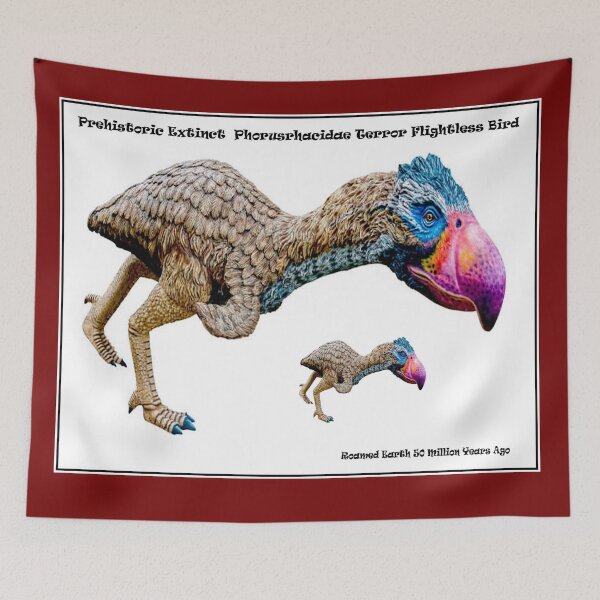 Item preview, Prehistoric Phorusrhacidae Terror Bird Print designed and sold by posterbobs.